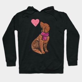 German Longhaired Pointer watercolour Hoodie